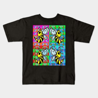 Bass,guitar,pop,art,bee,bees,rocker by LowEndGraphics Kids T-Shirt